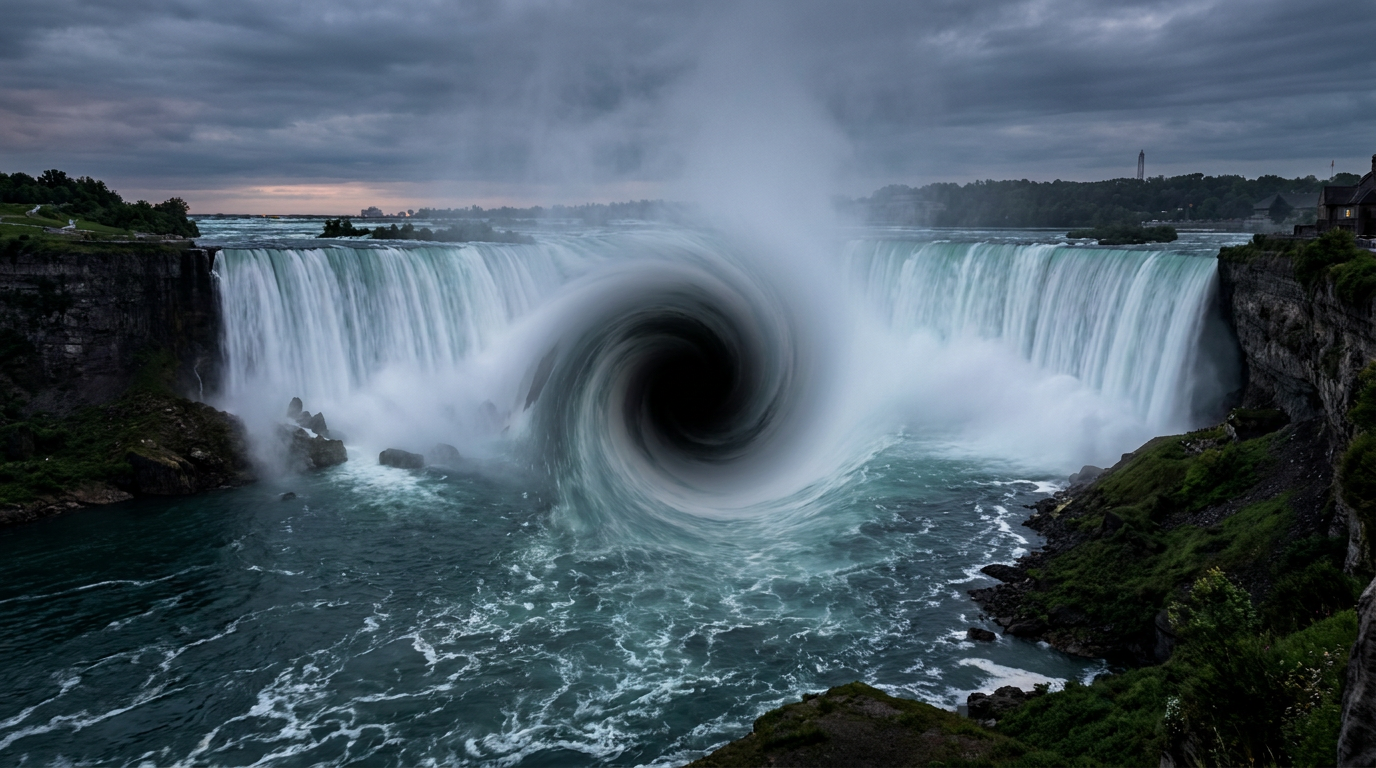 A Niagara-vízesés alatt miért nem látunk soha szivárványt – és miért pont fekete lyukak rejtőznek a vízpárában?